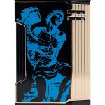 God of Fire “Never Back Down” in Blue on Black Lighter