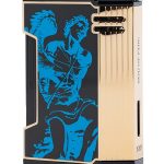 God of Fire “Never Back Down” in Blue on Black Lighter