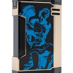 God of Fire “Never Back Down” in Blue on Black Lighter
