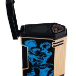 God of Fire “Never Back Down” in Blue on Black Lighter
