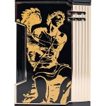 God of Fire “Never Back Down” in Gold on Black Lighter