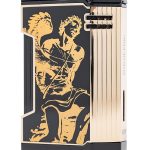 God of Fire “Never Back Down” in Gold on Black Lighter