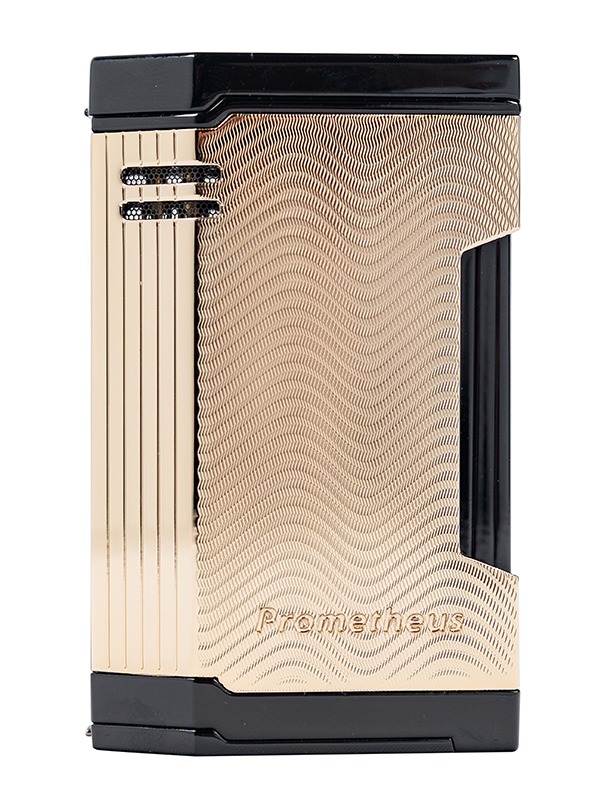 God of Fire “Never Back Down” in Gold on Black Lighter