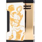 God of Fire “Never Back Down” in Gold on White Lighter