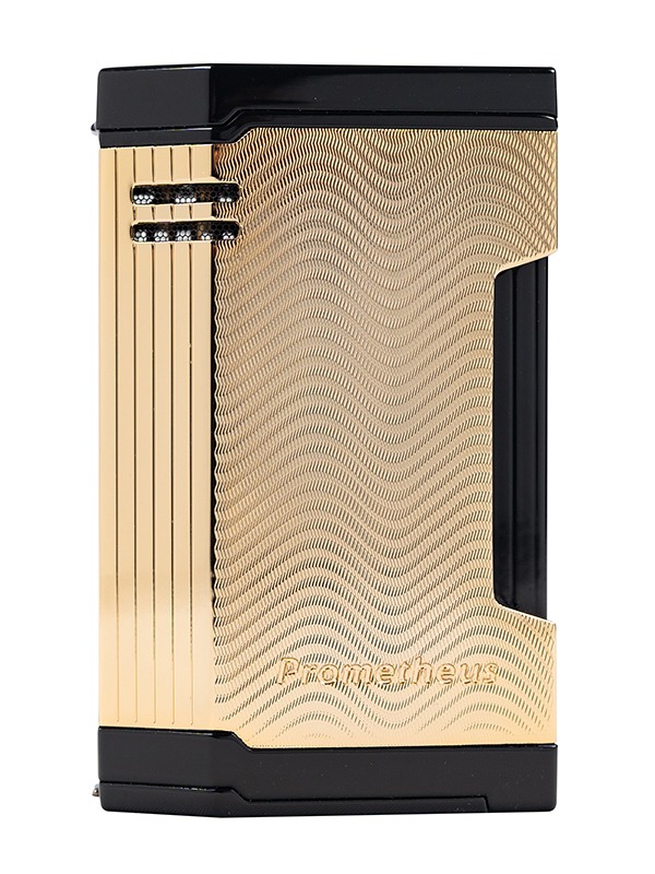 God of Fire “Never Back Down” in Gold on White Lighter