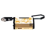 God of Fire “Never Back Down” in Gold on White Lighter