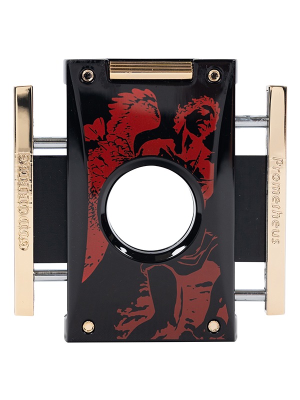 God of Fire “Never Back Down” in Red on Black Cutter