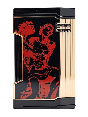 God of Fire "Never Back Down" in Red on Black Lighter