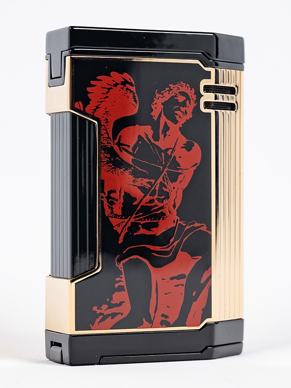 God of Fire “Never Back Down” in Red on Black Lighter
