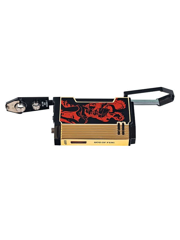 God of Fire “Never Back Down” in Red on Black Lighter
