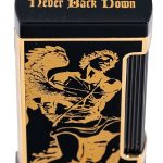 God of Fire “Never Back Down” Ultimo X in Gold on Black Lighter