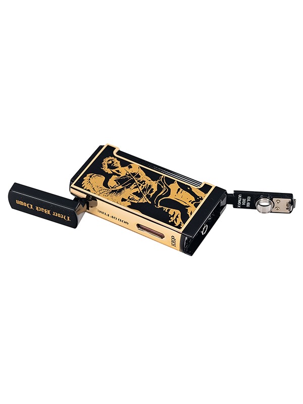 God of Fire “Never Back Down” Ultimo X in Gold on Black Lighter