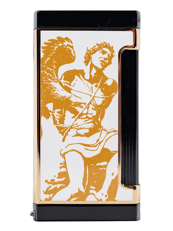 God of Fire "Never Back Down" Ultimo X in Gold on White Lighter
