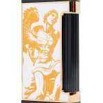 God of Fire “Never Back Down” Ultimo X in Gold on White Lighter