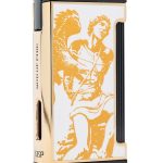 God of Fire “Never Back Down” Ultimo X in Gold on White Lighter