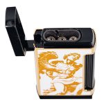 God of Fire “Never Back Down” Ultimo X in Gold on White Lighter