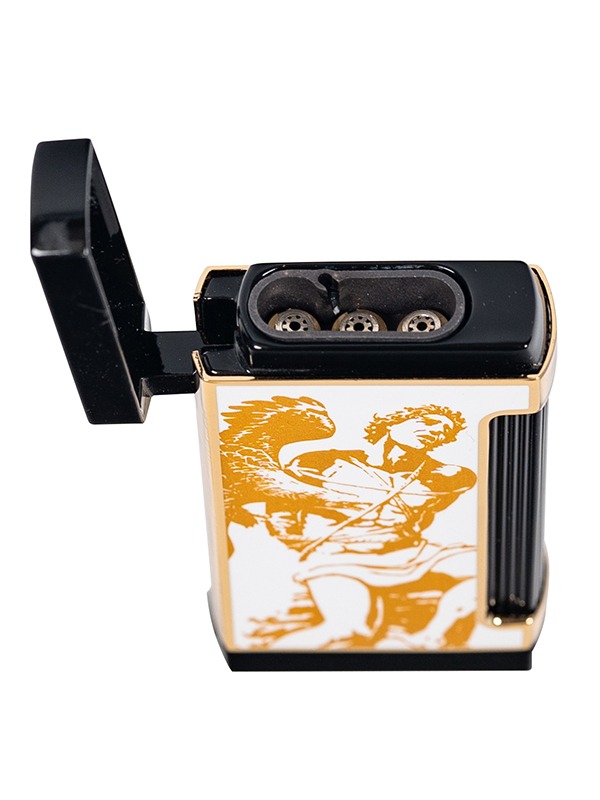 God of Fire “Never Back Down” Ultimo X in Gold on White Lighter