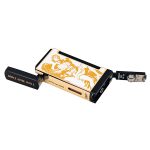 God of Fire “Never Back Down” Ultimo X in Gold on White Lighter