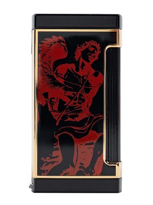 God of Fire "Never Back Down" Ultimo X in Red on Black Lighter
