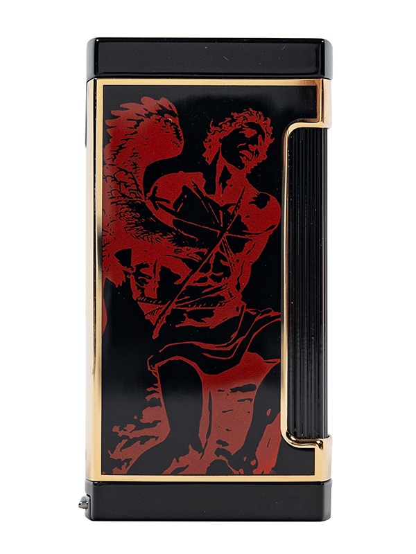 God of Fire “Never Back Down” Ultimo X in Red on Black Lighter