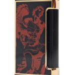 God of Fire “Never Back Down” Ultimo X in Red on Black Lighter