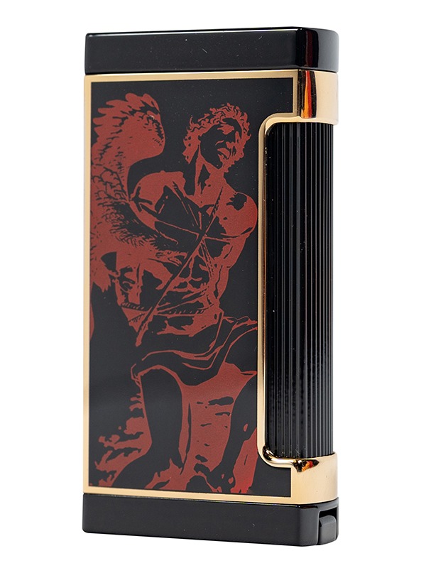 God of Fire “Never Back Down” Ultimo X in Red on Black Lighter