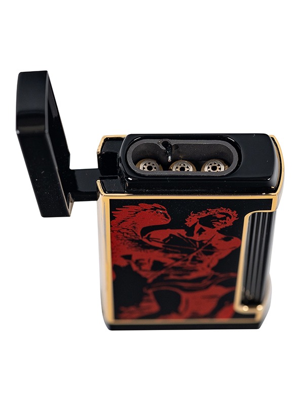 God of Fire “Never Back Down” Ultimo X in Red on Black Lighter