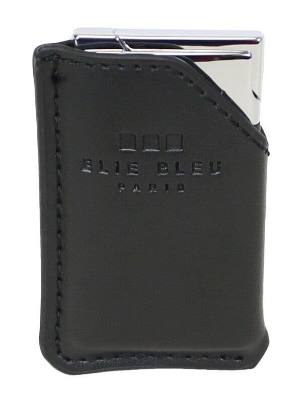 J-11 Black Leather Lighter Case