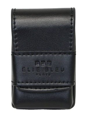 J-14 Black Leather Lighter Case