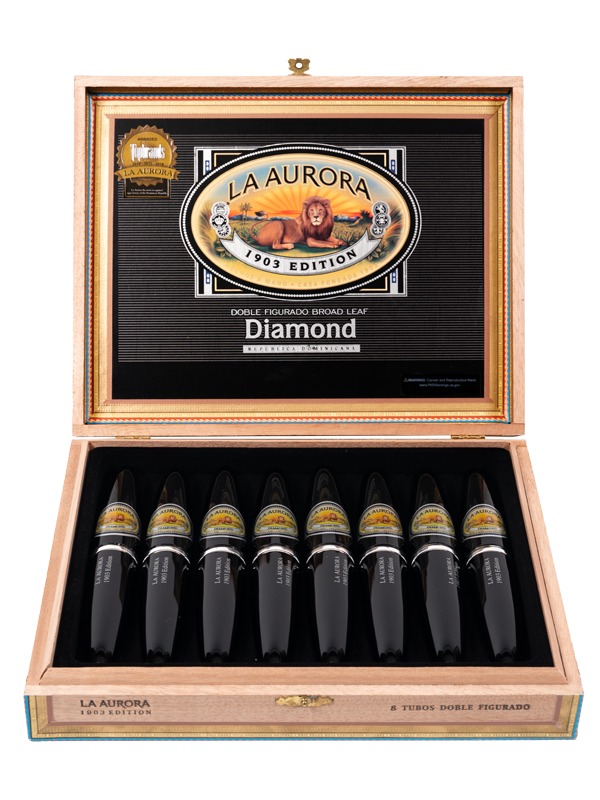 La Aurora Preferido Double Figurado Diamond Tubo – Fox Cigar