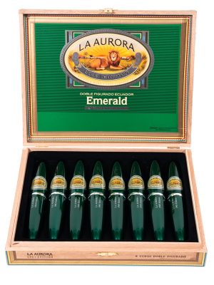 La Aurora Preferido Double Figurado Emerald Tubo