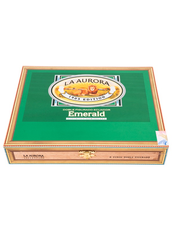 La Aurora Preferido Double Figurado Emerald Tubo