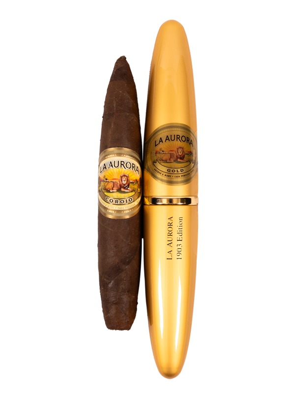 La Aurora Preferido Double Figurado Gold Tubo