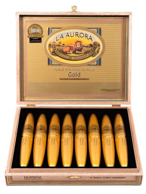 La Aurora Preferido Double Figurado Gold Tubo