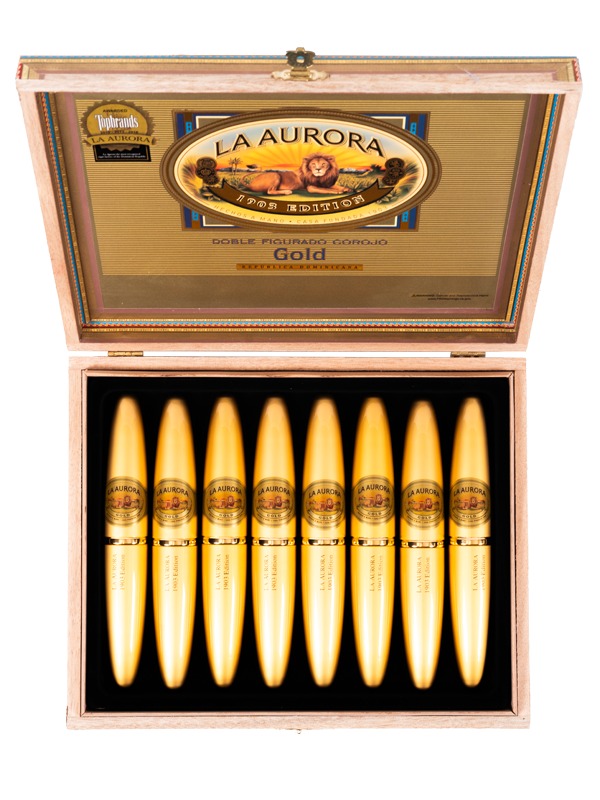 La Aurora Preferido Double Figurado Gold Tubo