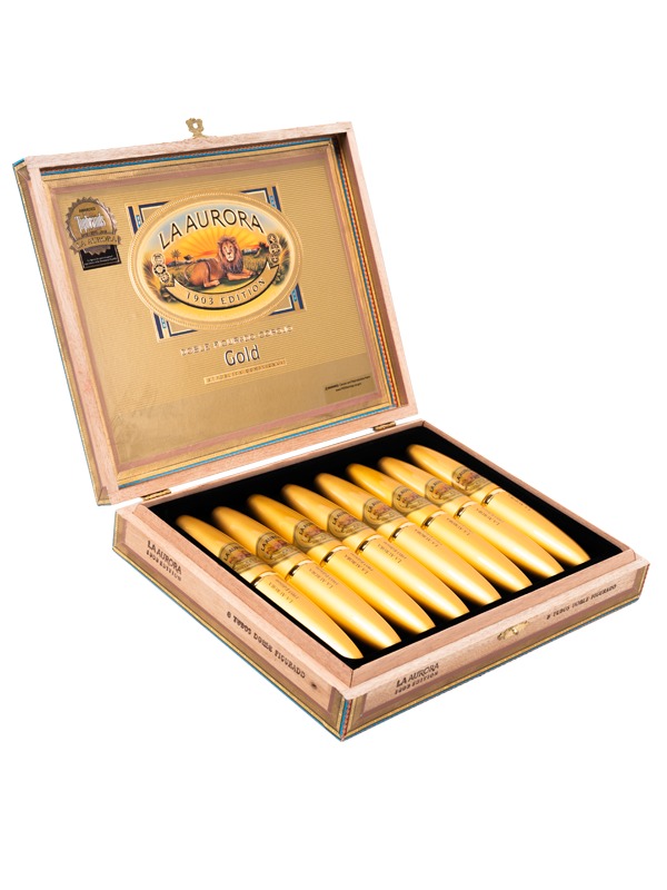 La Aurora Preferido Double Figurado Gold Tubo