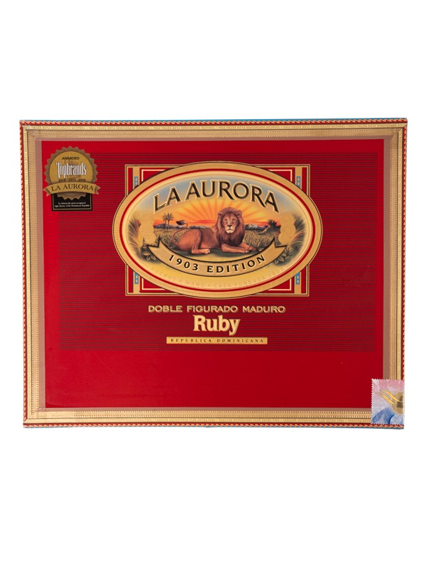 La Aurora Preferido Double Figurado Ruby Tubo