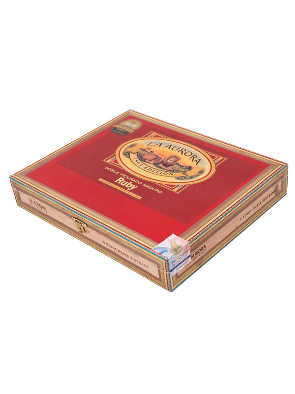 La Aurora Preferido Double Figurado Ruby Tubo