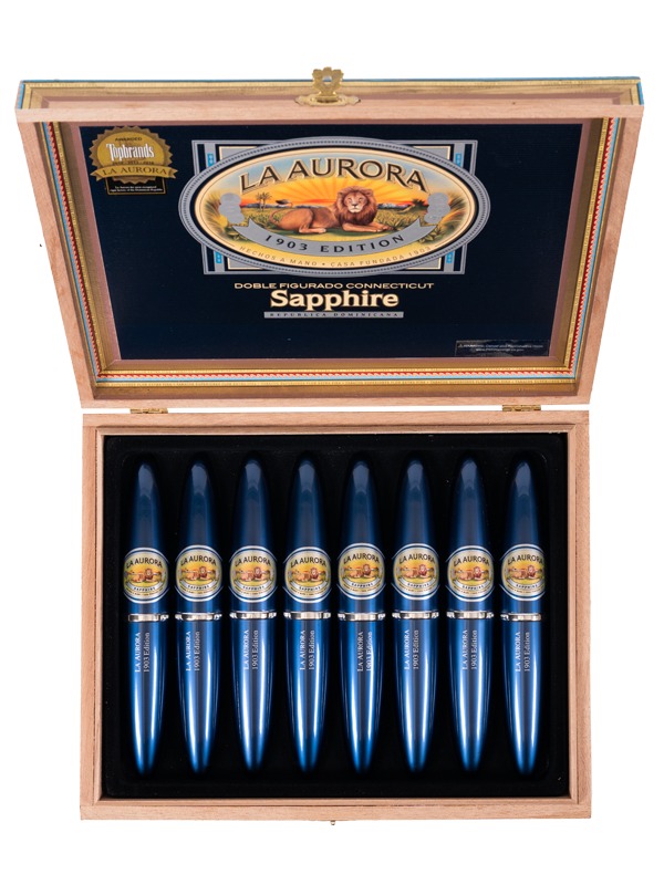 La Aurora Preferido Double Figurado Sapphire Tubo – Fox Cigar