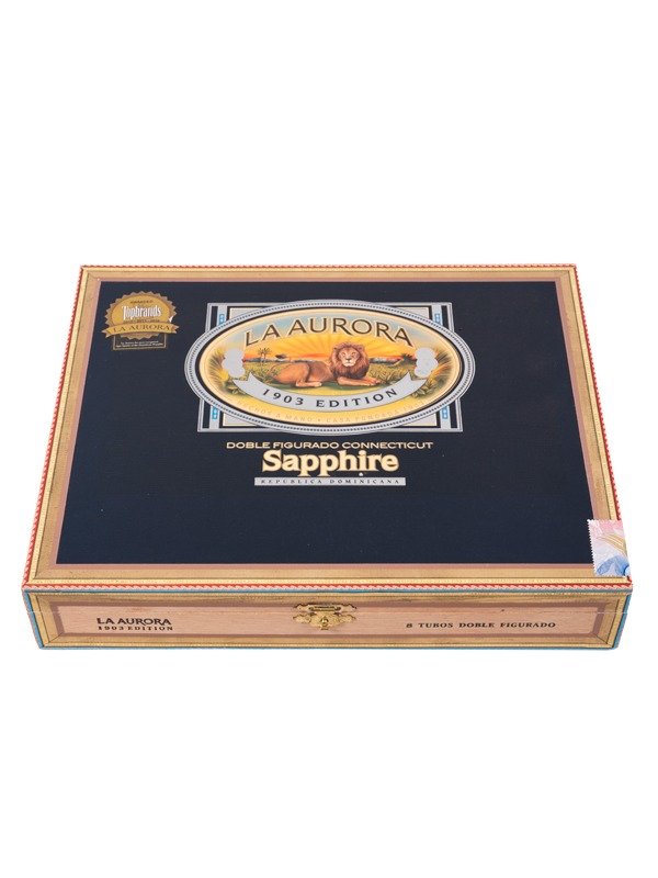 La Aurora Preferido Double Figurado Sapphire Tubo