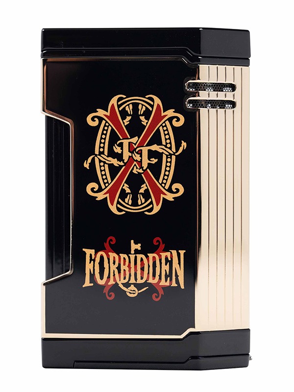 OpusX Rare Black in Black Lacquer and Gold Lighter