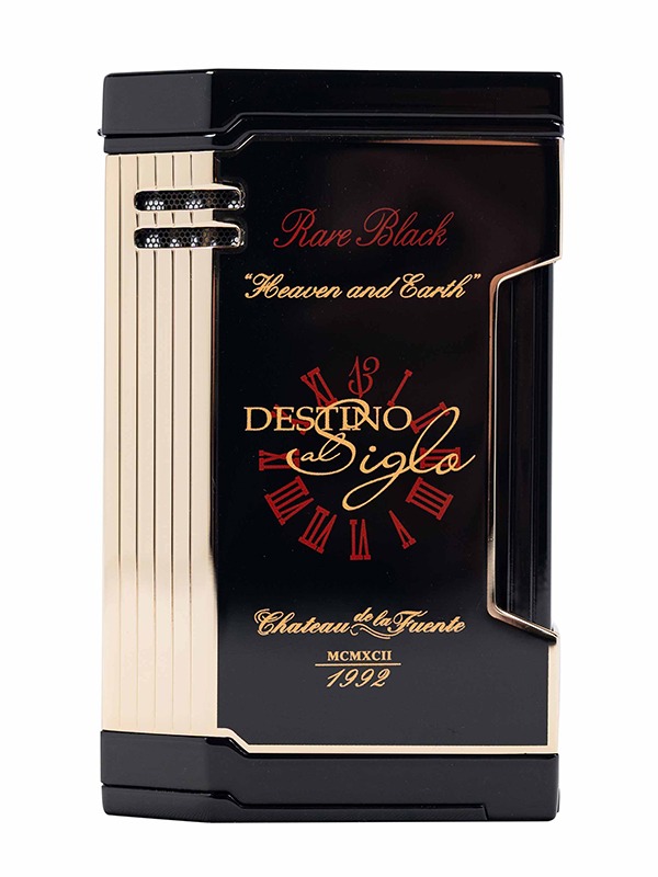 OpusX Rare Black in Black Lacquer and Gold Lighter