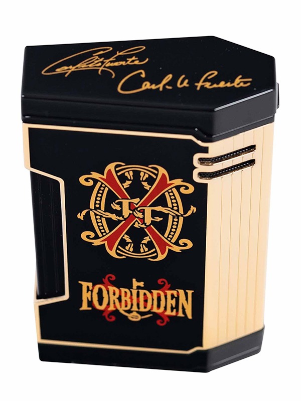 OpusX Rare Black in Black Lacquer and Gold Lighter