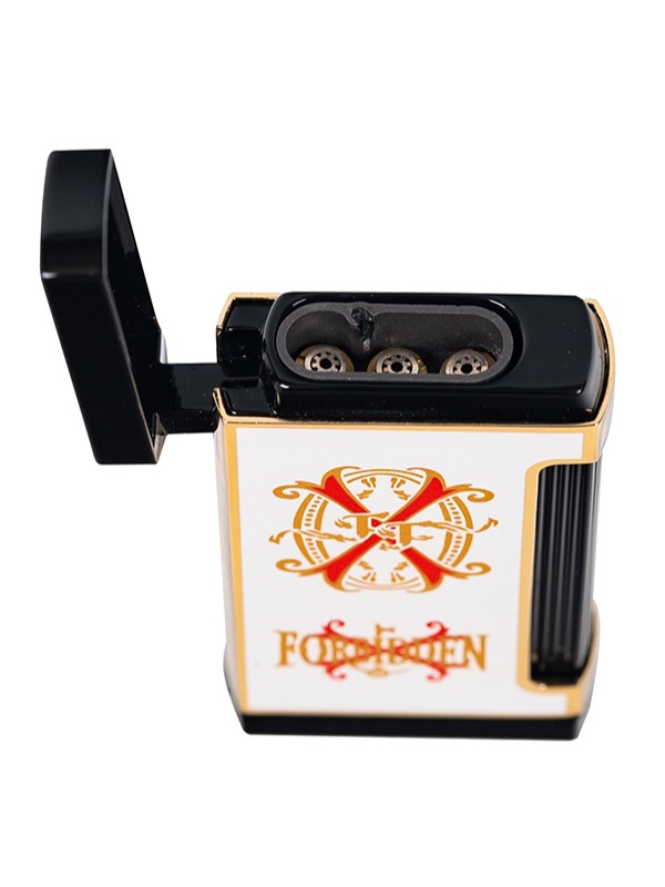 OpusX Rare Black Ultimo X in White and Gold Lighter