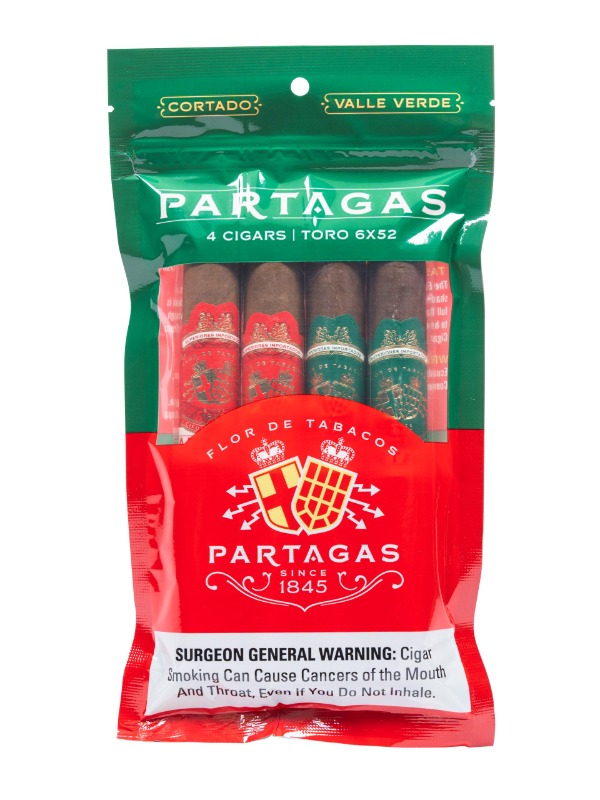 Partagas 4 Count Red and Green Fresh Pack