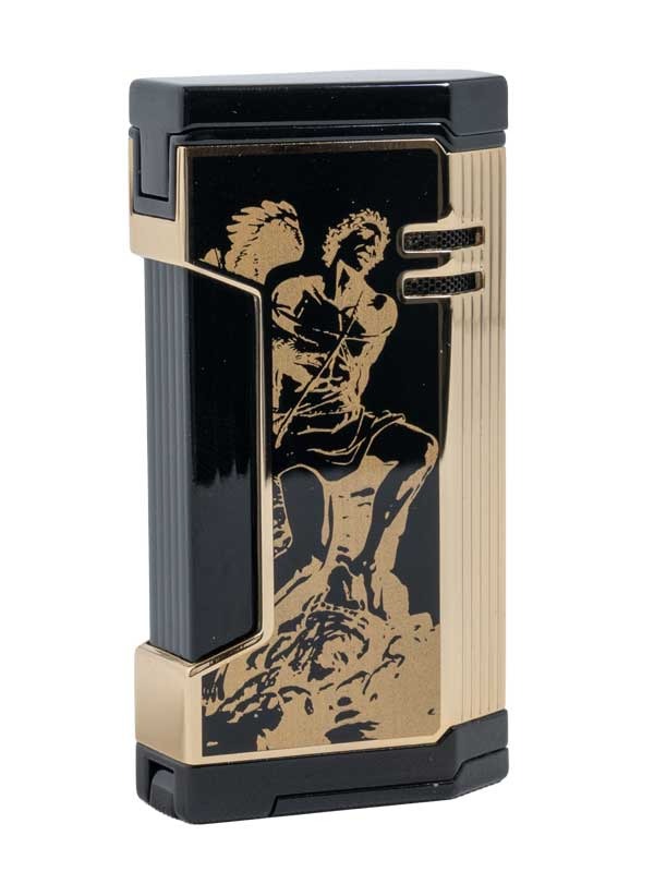 Prometheus God of Fire “Never Back Down” Magma X Lighter Black with Gold (XR3)