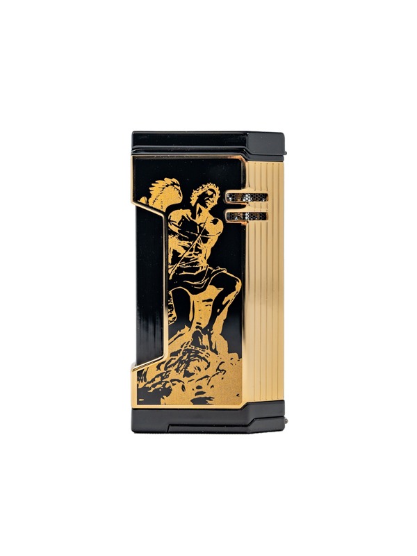 Prometheus God of Fire “Never Back Down” Magma X Lighter Black with Gold (XR3)
