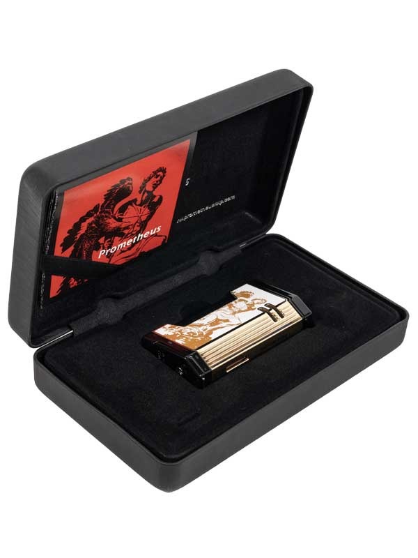 Prometheus God of Fire “Never Back Down” Magma X Lighter White with Gold (XR4)