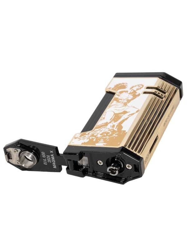 Prometheus God of Fire “Never Back Down” Magma X Lighter White with Gold (XR4)