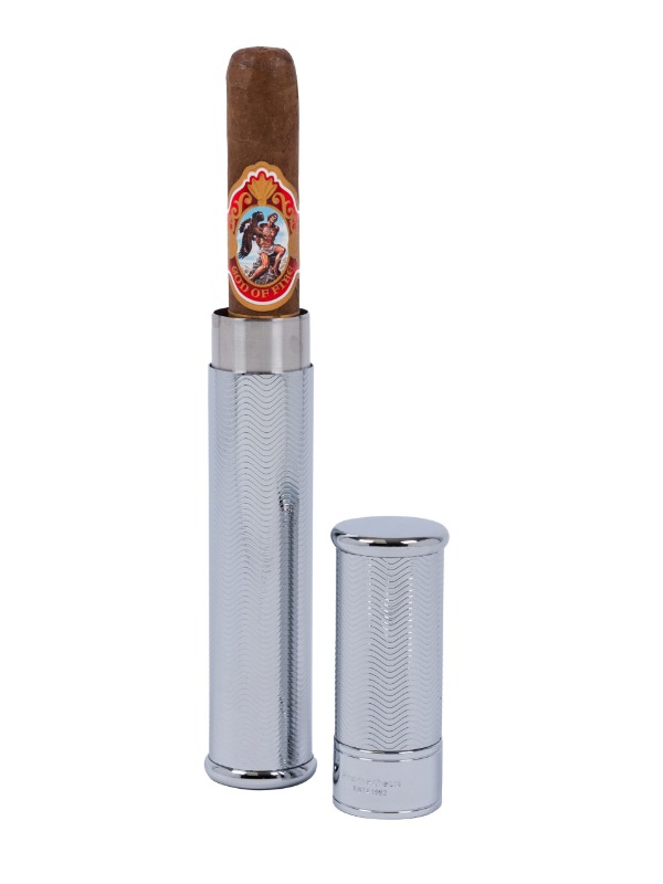 Prometheus Single Cigar Tube Chrome Wave